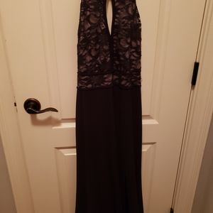 Black and Nude evening dress